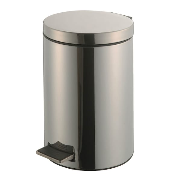 Global Industrial Step On Trash Can, 3-1/2 Gallon, Stainless Steel 237752SS - main